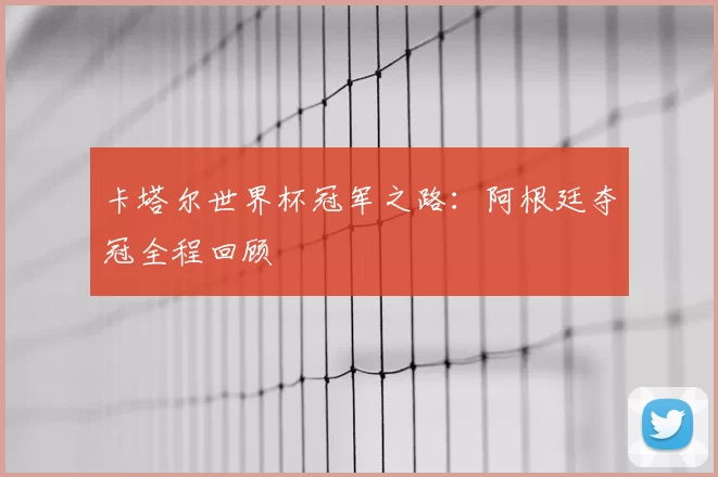 卡塔尔世界杯冠军之路：阿根廷夺冠全程回顾
