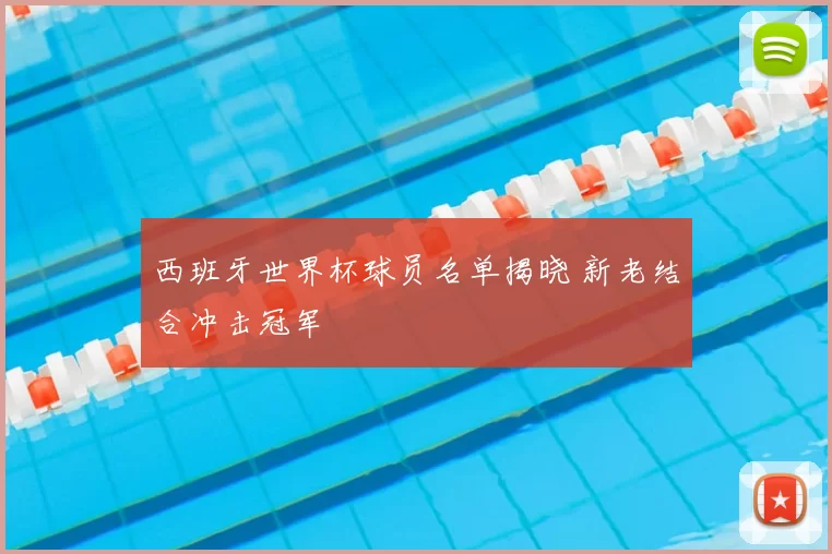 西班牙世界杯球员名单揭晓 新老结合冲击冠军