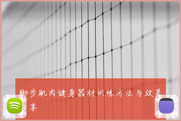 脚步肌肉健身器材训练方法与效果分享
